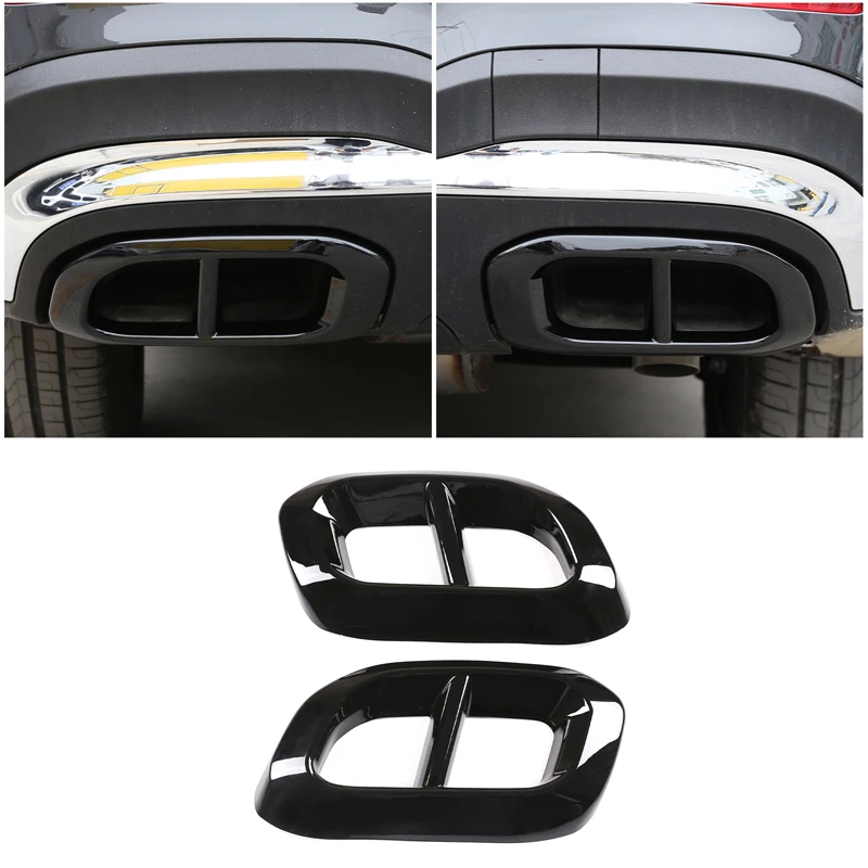 

For Mercedes Benz GLC GLE GLS 2020-2022 Automotive exterior modification accessories Four outlet tailpipe decorative frame ABS