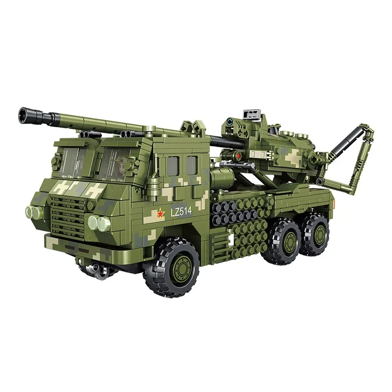 WW2 Compatible Bricks Military Panzer Tank Building Blocks， Creativity German Army MK4 Leopard 2 Missile Car DIY Toys Gifts