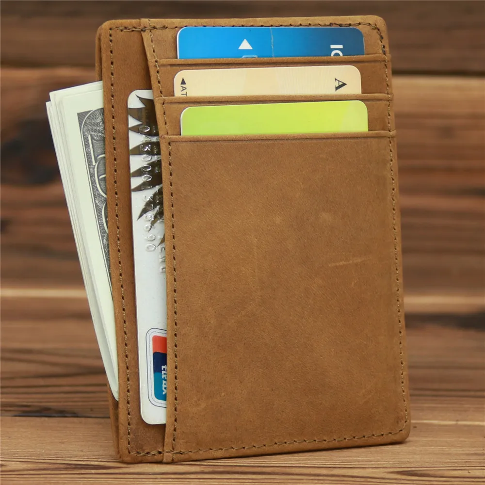 

Mini PU Leather ID Card Holder For Laser Engraving Coin Purse Men Business Card Bank Credit Card Holder For Personalized Gift