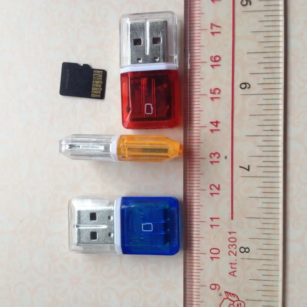 USB 2 0 Card Reader Transparent Type c Interface Plastic TF Card Reader Card 2 0 USB Memory Adapter Slot For Laptop