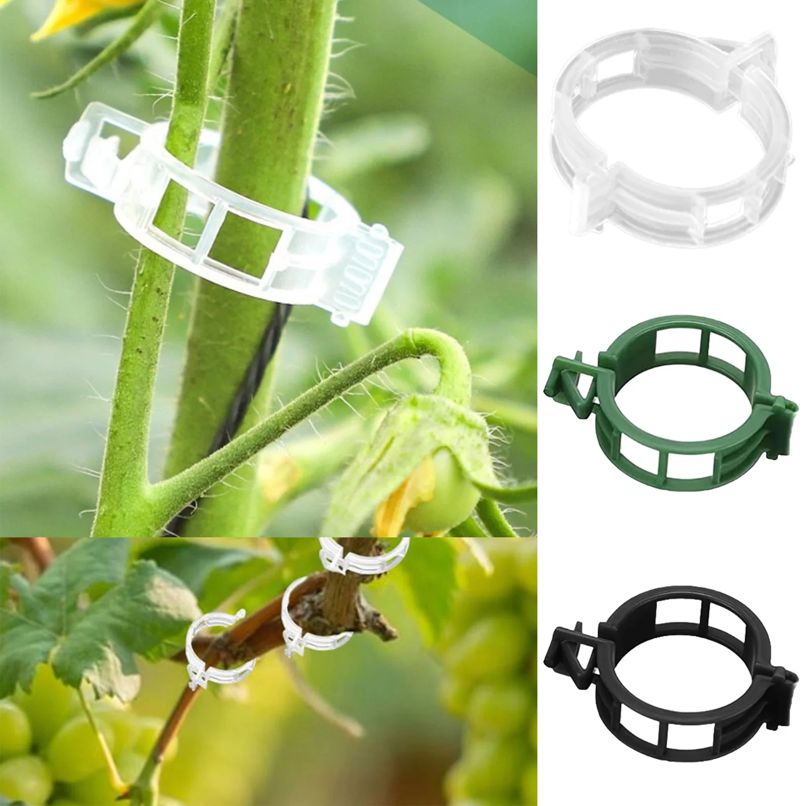 

100PC Plastic Plant Support Clips Reusable Plant Vine Connects Fixing Tool Vegetable Tomato Grafting Protect Garden Supplies