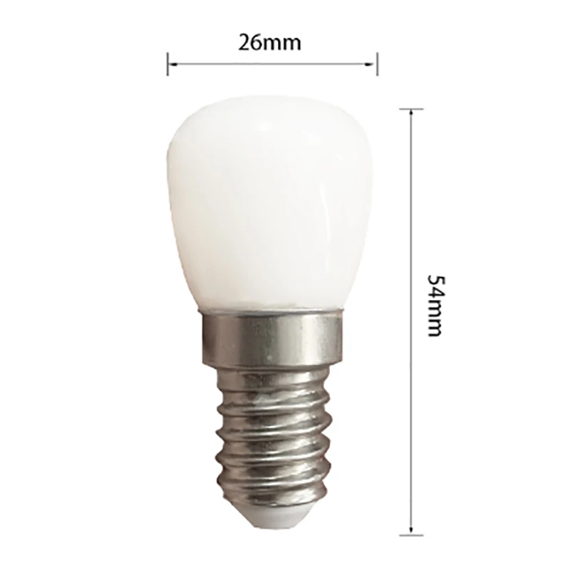 2Pcs E14/E12 Light Bulb 220V LED Fridge Mini Lamp Replace Kitchen Refrigerator Display Cabinet Lights Sewing Machine Lamps