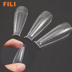 120PCS Nail Extension Forms Acrylic Molds Tips Dual Forms Nail System Quickly Builder Russian Almond Coffin Shape Nail Forms