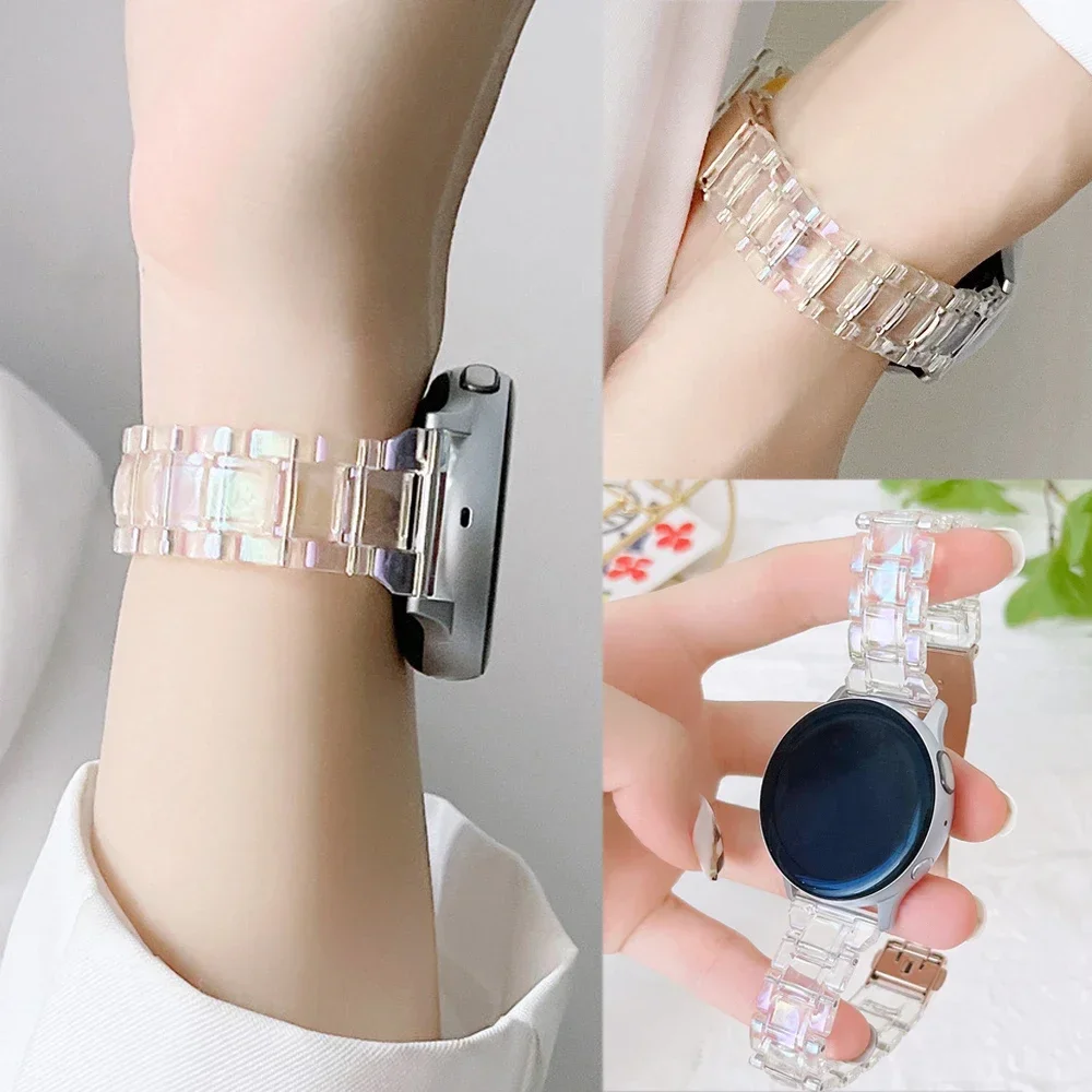 سوار من الراتنج الشفاف لـ Amazfit Bip 6 5 Unity/GTR 2 3 4 حزام رياضي لـ Amazfit Stratos/Balance/Pace 22 مللي متر معصمه ملون