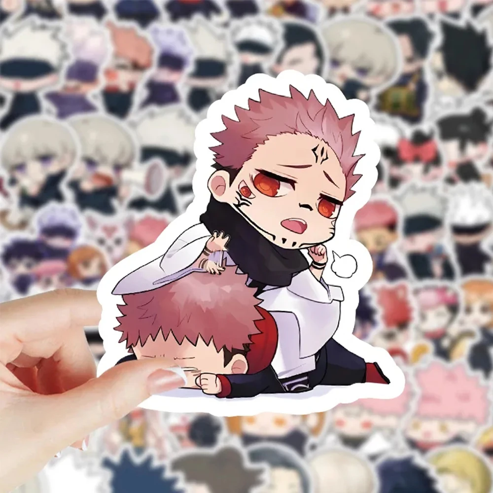 10/30/60pcs Cute Anime Jujutsu Kaisen Stickers Kawaii Satoru Gojo Itadori Yuji Cartoon Sticker Phone Case Laptop Suitcase Decals