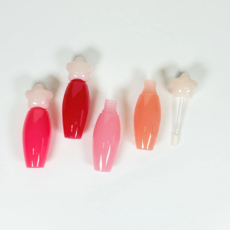 Star-shaped Lip Gloss Tube Transparent Thick Rod Large Brush Head Empty Bottle Lips Glaze Container Reusable Lipstick Containers