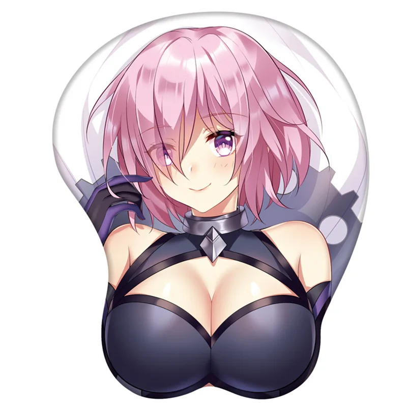 New FATE Anime Mouse Pad with Wrist Support Anti Slip Silicone 3D Cartoon Figure Cute Mice Mat for PC Computer Laptop Gaming