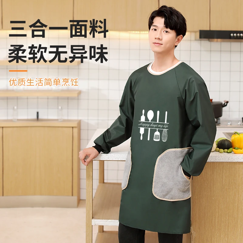 Men s Apron Kitchen 2023 New Waterproof Oilproof Odorless Chef Uniform for Catering