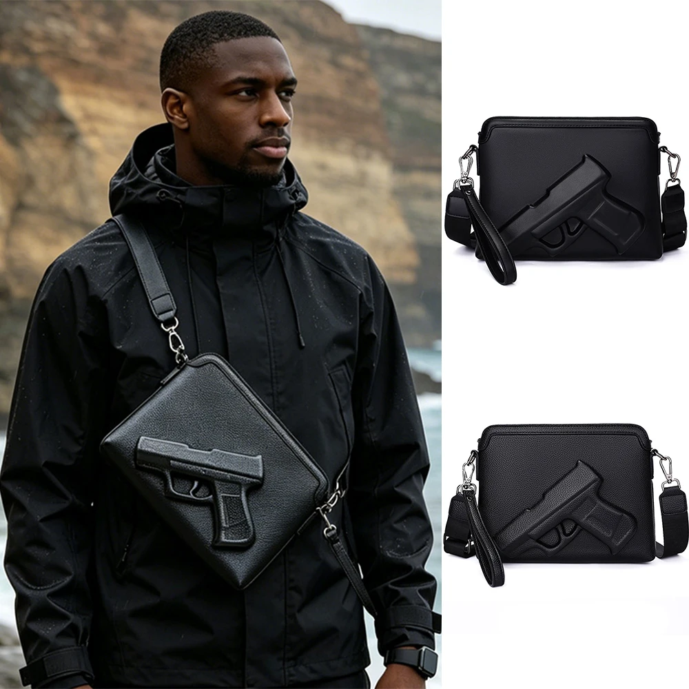 Fashion Unisex Envelope Clutch Crossbody Bag 3D Bags Gun Handbag Fashion Pistol Bag Day Clutches Preppy Style vintage Messenger