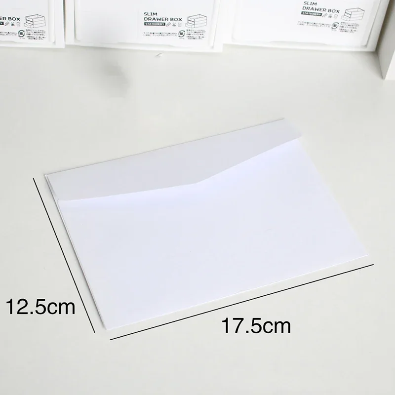 100pcs Translucent Envelopes for Invitations Postcards Gift Message 130g Paper Wedding Business Supplies Stationery Storage Bag