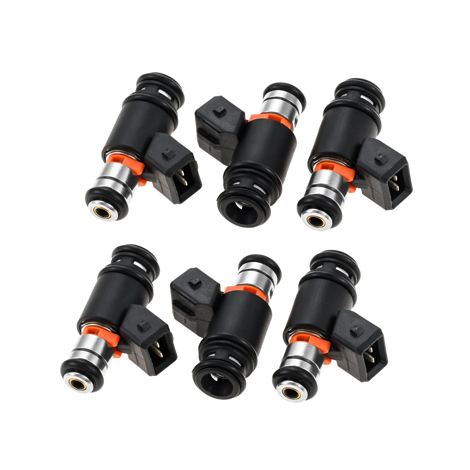 6Pcs IWP022 805000348303 021906031D 021906031B FJ573 Fuel Injectors for EuroVan Golf Jetta Wagon Jetta 2.8L V6 1999 2000 01 2002