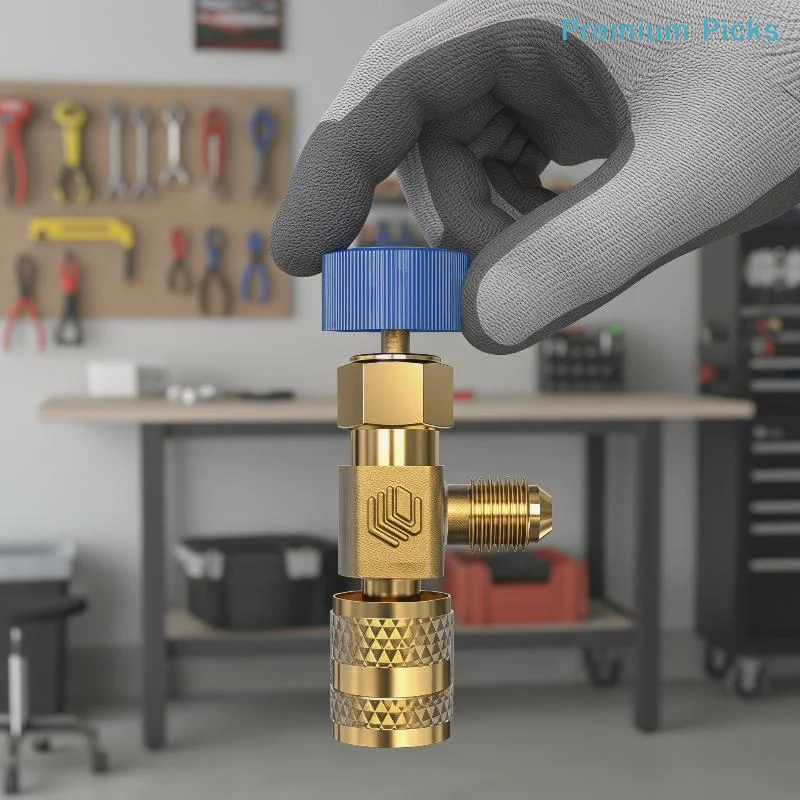 portableR410a R22 Air Conditioning Adapter Complete with Liquid Safety Valve for Securely Held Thread Connections