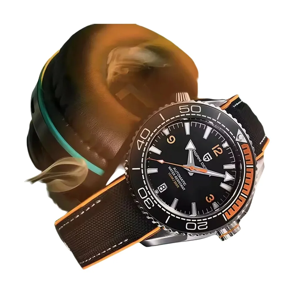 PAGANI DESIGN 42MM Klassische Luxus-Taucheruhr für Herren, Automatische Mechanische Uhr, Saphirglas, Edelstahl, Wasserdichte Uhr für Männer
