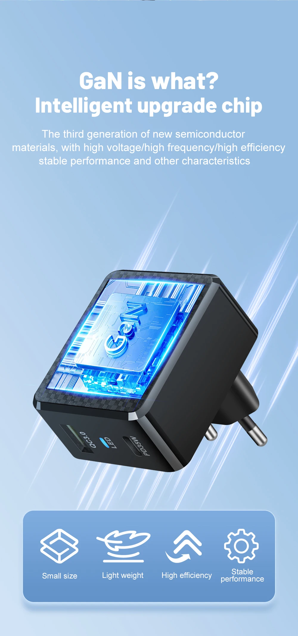 35W GaN USB Type C Charger Tablet Fast Charger QC3.0 PD3.0 Charge Adaper For Iphone 15 Xiaomi Poco F5 Laptop Charger