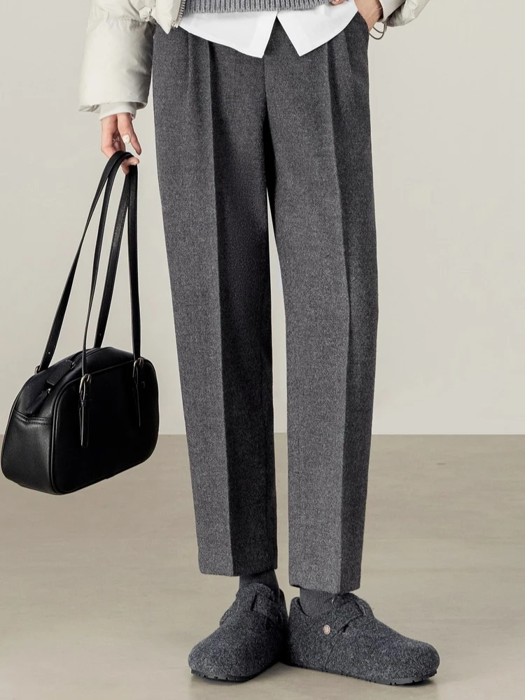 SENTUBILA Pantaloni stile harem per donna Casual Solid Slim-fit Pantaloni alla caviglia 2025 Autunno Inverno Donna Nuove donne Abbigliamento donna 153KJ2673