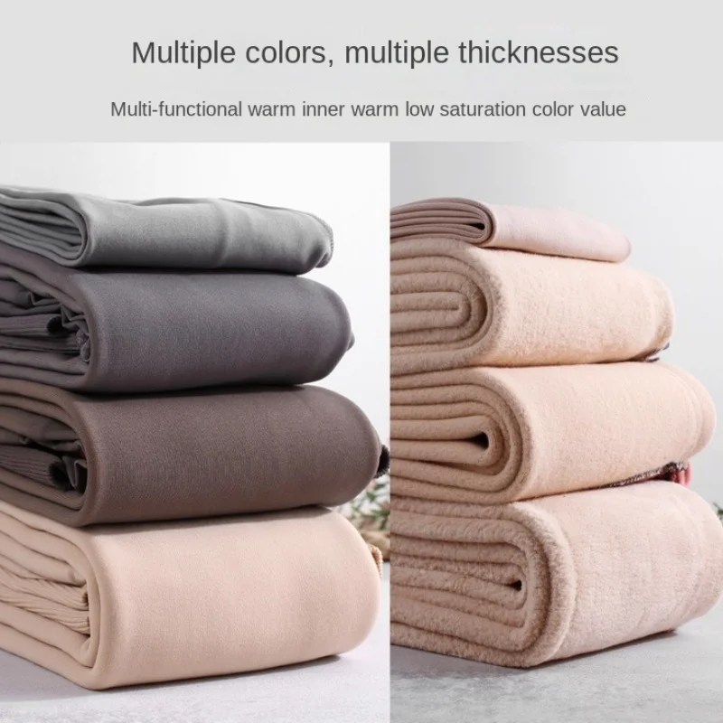 Collant foderati in pile velato da donna Assistente di volo Leggings tono pelle grigia Collant termico invernale taglie forti Indossare solo ​