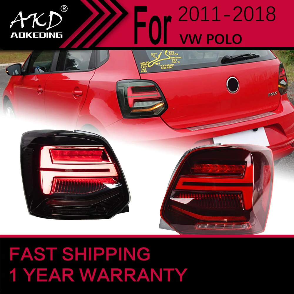 Car Lights for VW POLO LED Tail Light 2011-2018 Rear Stop Lamp Brake Signal Reverse Automotive Accessories