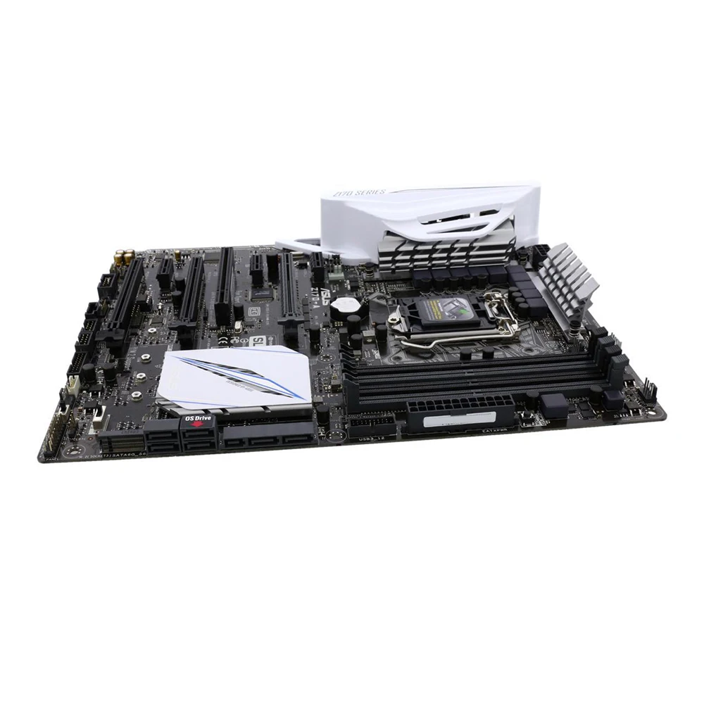 Scheda madre ASUS Z170-A con CPU i5 6500 supporta CPU LGA 1151 i3 7100, Intel Z170, 4 xddr4 64GB ,PCI-E3.0 6xsata III USB3.1 ATX.