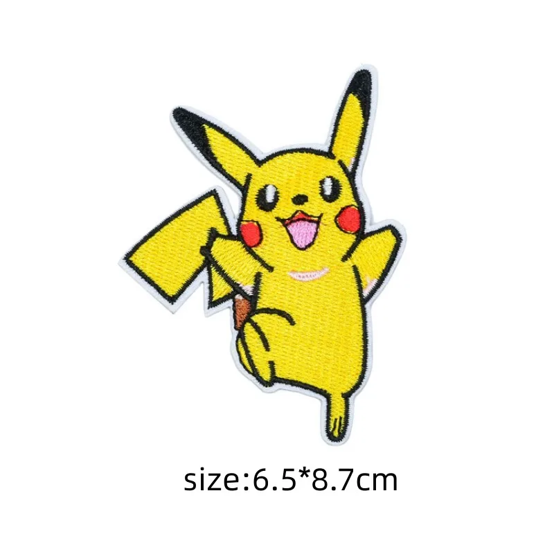 Cartoon Pokemon Patches for Clothing ash Pikachu Charizard  Eevee Stickers Patch Diy Badge Decor Applique cloth stickes