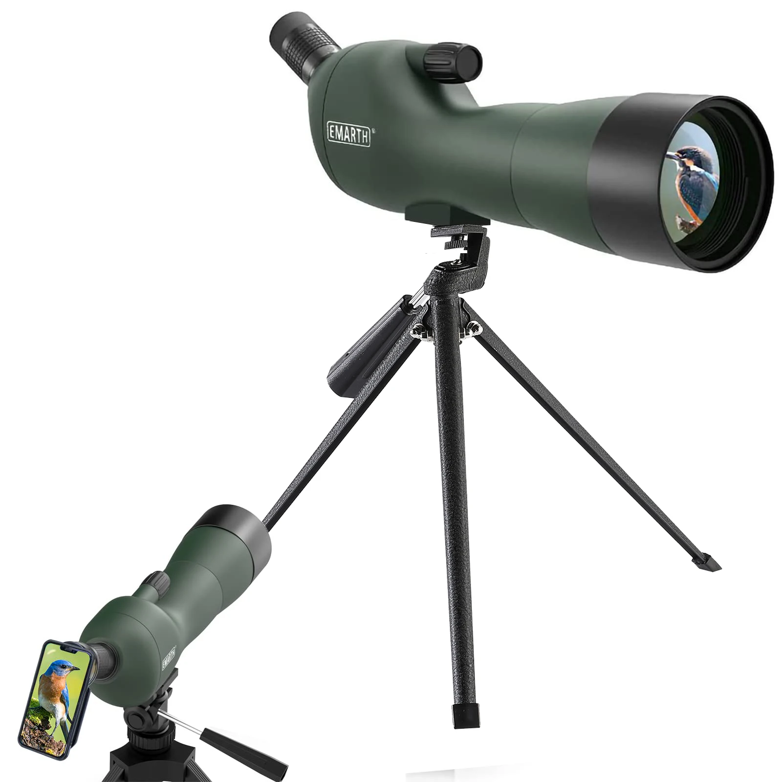 20-60x60SE 45° Angle Spotting Scope with Tripod Monoculars Telescope Scope for Target Shooting Bird Watching Hunting Wildlife