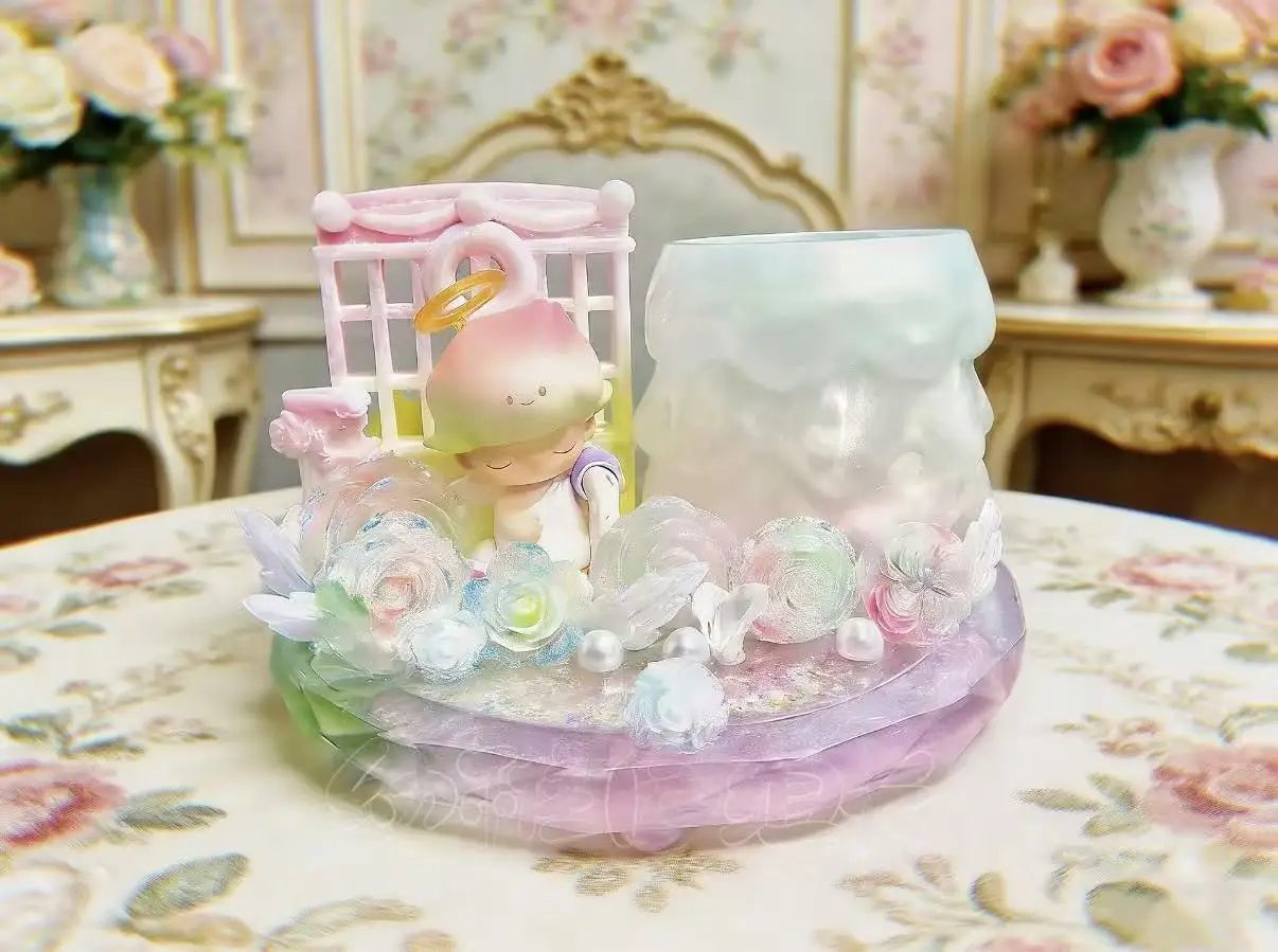 

Коллекционная фигурка Pop Mart DIMOO Blind Packaged: Серия «Лифт» (Белый персик, Гранат) — Загадочная коллекционная игрушка для девочек