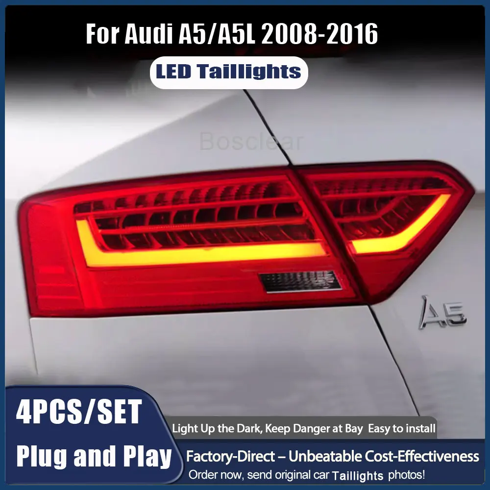 

Full LED Taillamp Taillight Rear Lamp with Dynamic Plug and Play for AUDI A5 2008-2016 Tail Lamp Running Lights Brake Lights