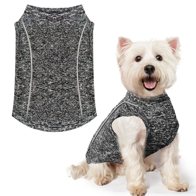 Chaleco fino de verano para perros, reflectante, sin mangas, ropa transpirable para cachorros, camiseta de lujo para gatos, chaleco de protección solar para mascotas, jersey para perros_voghion.com