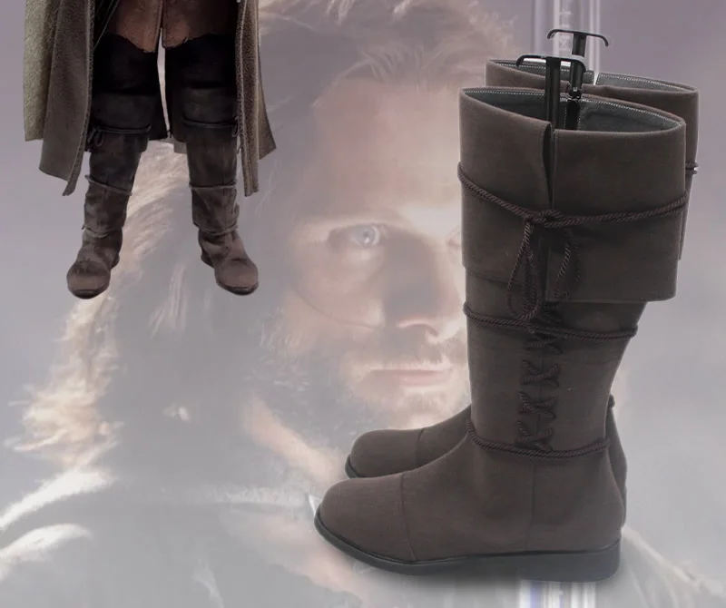 Aragorn Scarpe Cosplay Lord Anelli Stivali Strider Accessori per feste di Halloween Realizzati su misura