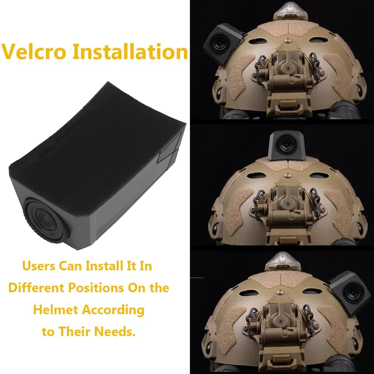 Modello di fotocamera per casco softair con gancio adesivo magico decorazione per casco puntelli per fotocamera per CS Cosplay Paintball attrezzatura da caccia