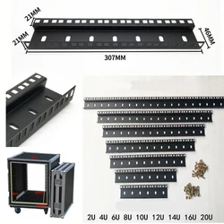 Stage Flight Case Hardware 2U/4U/6U/8U/10U/12U/14U/16U/18U/20U Large U Plate Square Hole Slot Cabinet Rack U Bar Audio Mixer Box