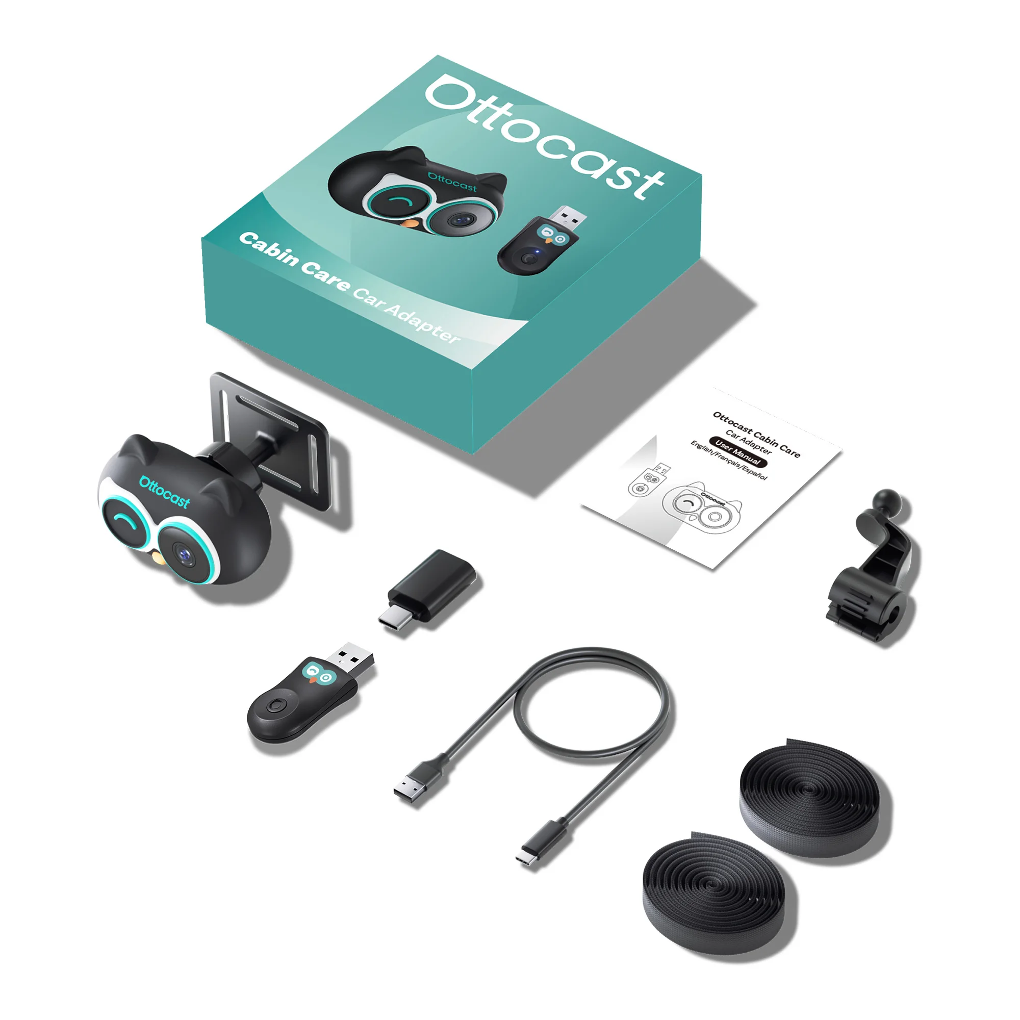 Ottocast Cabine Care Adapter Draadloze CarPlay Auto HD Camera voor Baby Kids Auto Accessoires voor Hyundai Benz Audi Chevrolet Kia