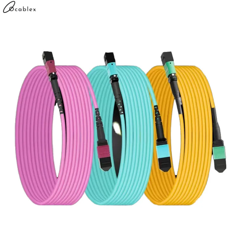 

10-гигабитная многомодовая оптоволоконная перемычка MPO Telecom MPO/MTP8 12/24 Core OM3/OM4 40G/100G Многоядерные коммуникационные кабели