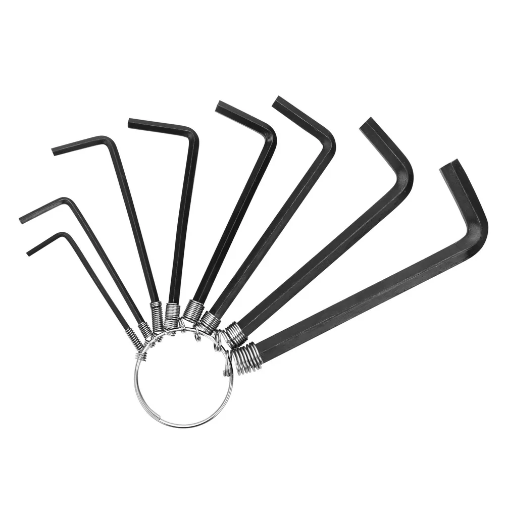 8Pcs/Set for Daily Use 45 # steel Convenience Allen Key Wrench Hand Tool Hexagon Hex End Bike Bicycle Repair Set