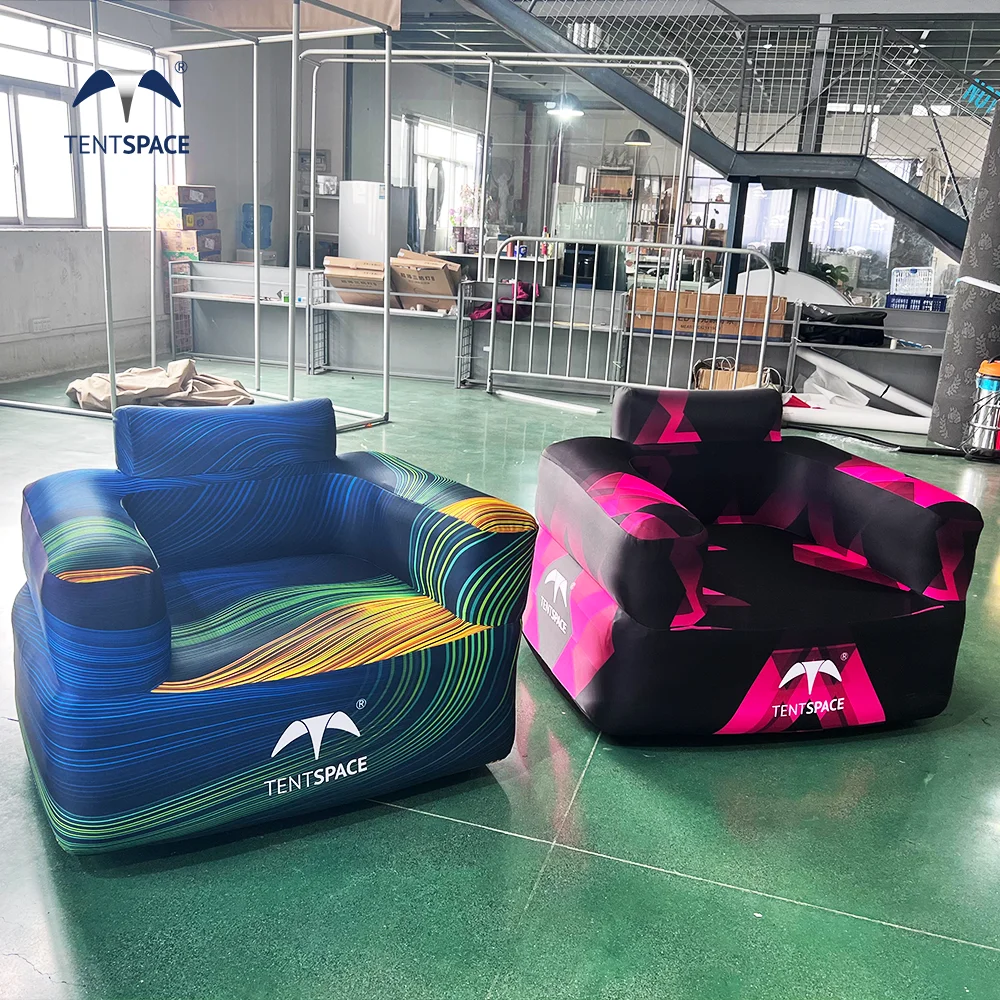 Esportes e entretenimento novo estilo em forma de l selado a ar pu cadeira de sofá inflável confortável e conveniente cadeira inflável