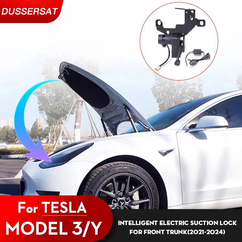 

Front Spare Box Electric Lock Soft-closing For Tesla Model 3 Y 2021-2023 Automatic Adsorption Easy Installation