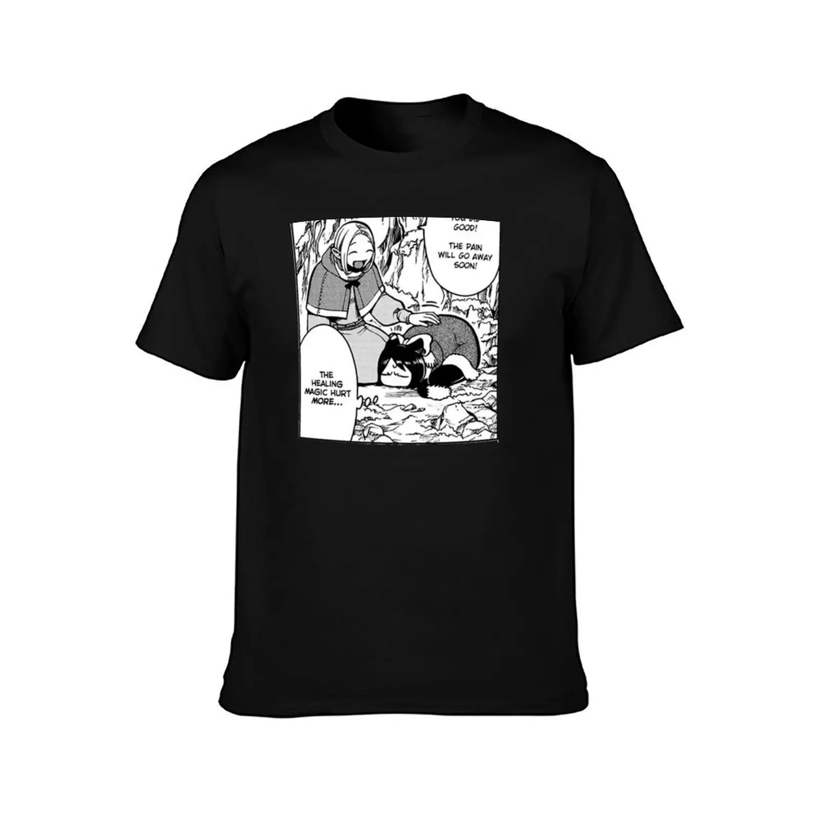 dungeon meshi T-Shirt, Summer Casual Cotton Tee, Oversized Streetwear Tops, Vintage Graphic Print, Loose Fit Short Sleeve