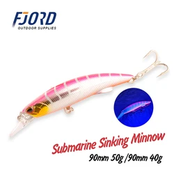 FJORD Heavy Minnow 90S 40g 50g Saltwater Sea Fishing Lure Submarine Shot Professional Artificial Bait Fishing Accessories