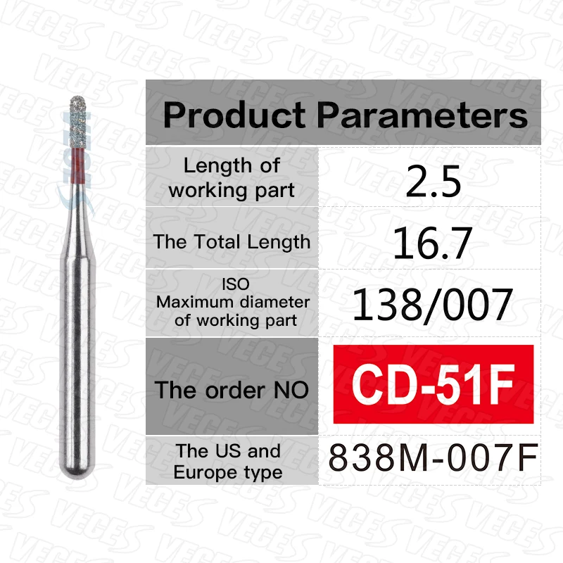 CD Type Dental Diamond Burs Boor voor Hoge Snelheid Handstuk Fijne FG 1.6mm Tandarts Gereedschap 10 Stuks