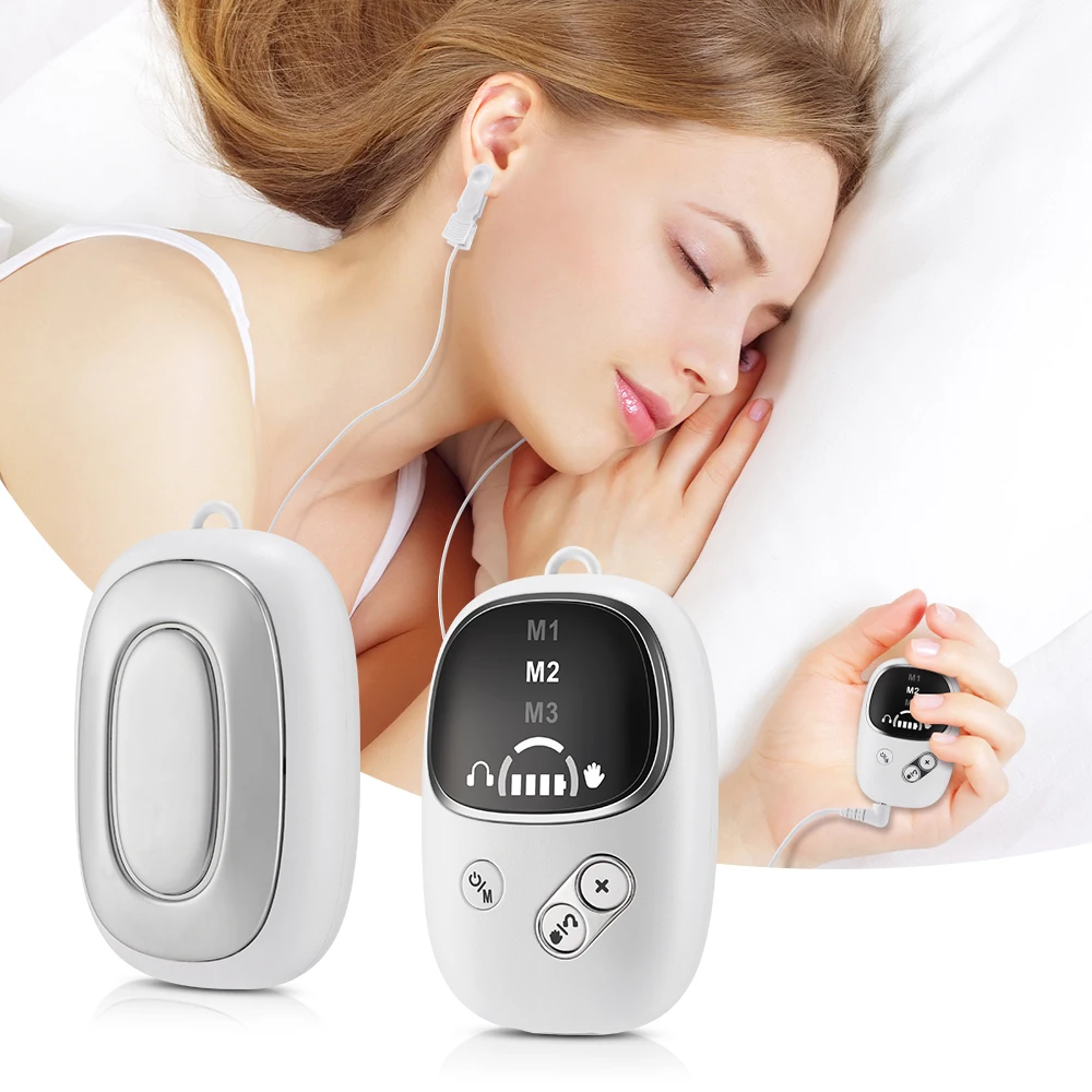 

Handheld CES Sleep Aid Microcurrent Hypnosis Insomnia Mental Stress Pressure EMS Pulse Device Relief Anxiety Eliminat Relax