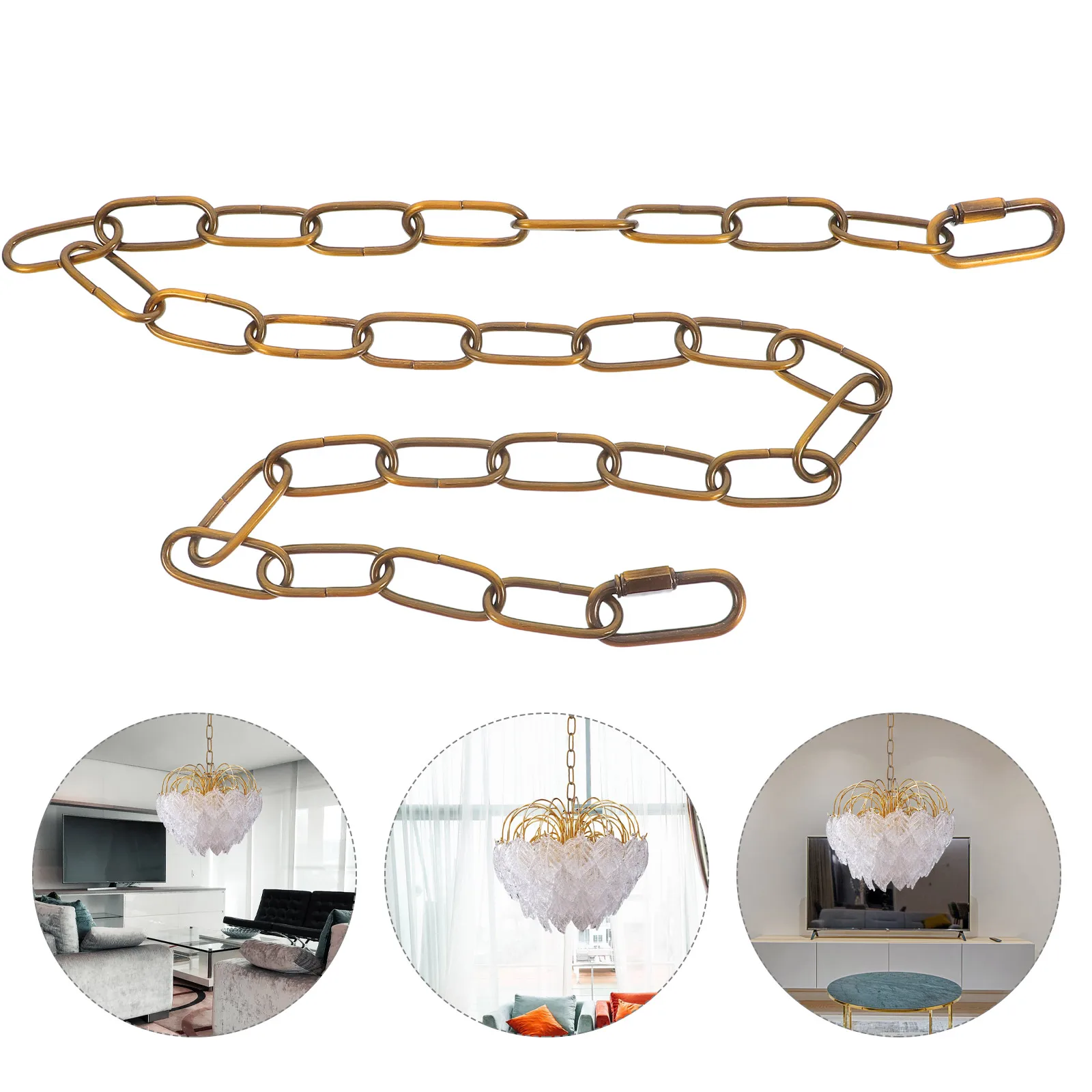 Crystal Chandelier Lamp Chain for Hanging Lights Adjustable Length Iron Easy Installation Living Room Bedroom Dining