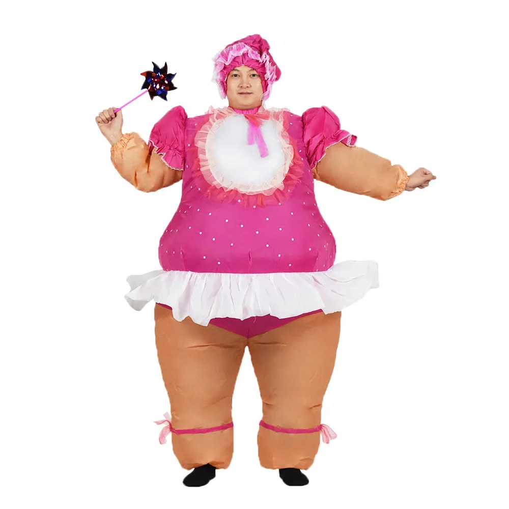 

Giant Baby Doll Inflatable Costume Funny Adult Halloween Festival Dress Up Suit Air Blow Jumpsuit for Women Men Party Wear 2024