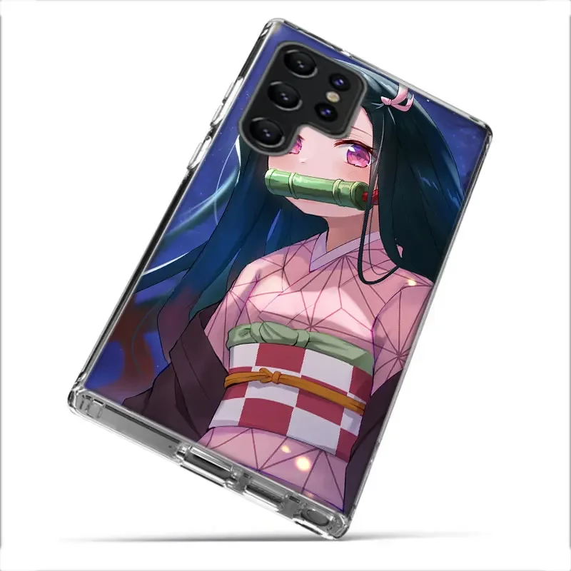 Demon Slayer leading lady Clear Phone Case For Samsung Galaxy S21 S20 S23 FE S24 S22 Ultra Capa S10 S9 S8 Plus S10E Cover Shell