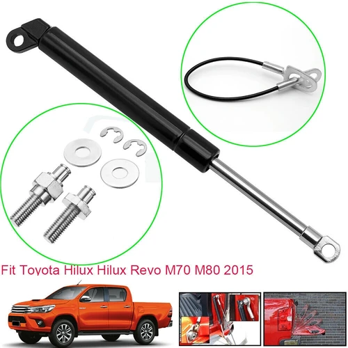 Imagen 2 del producto Para Toyota Hilux Revo M70 M80 2015-2020 barra de puntal de Gas para puerta trasera varilla de soporte de amortiguación de impacto lenta puerta trasera asistencia abierta suave