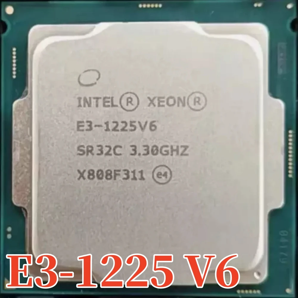 

Original Intel Xeon E3-1225V6 CPU 3.30GHz 8M 73W LGA1151 E3-1225 V6 Quad-core E3 1225 V6 processor E3 1225V6 Free shipping