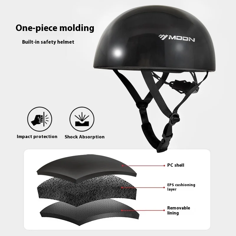 MOON Bike/Skate Helmets - Ultra-Light Cowboy Hat Design, Windproof & City Riders view 5