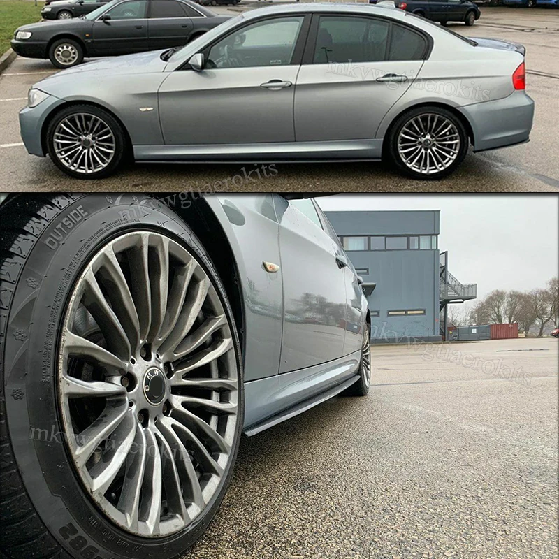 For BMW E90 E92 MP Style Side Skirt E93 M3 2005 2006 2007 2008-2013 Side Bumper Extension Panel Splitters Diffuser Body kits
