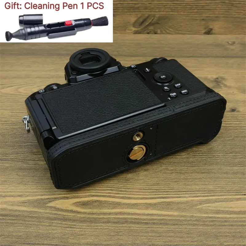Protective Case For Nikon ZF Retro Camera bag zf PU Leather case Bag handle half cover, base case +1 PCS Free Cleaning Pen