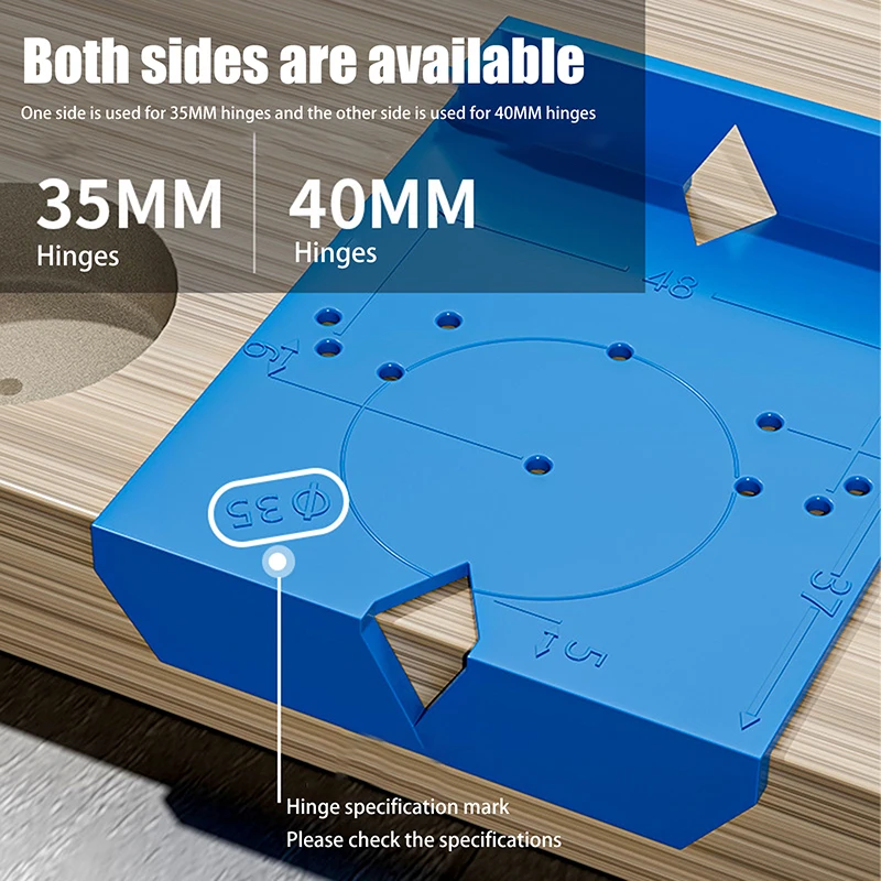 2Pcs Hinge Drilling Locator Cabinet Door Hinge Punching Positioning Ruler Template Woodworking Hinge Installation Auxiliary Tool