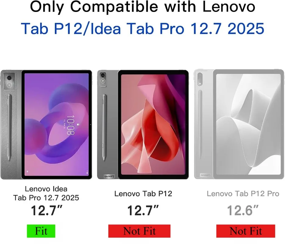 Capa giratória de 360 graus para lenovo xiaoxin pad pro 12.7 polegadas 2025 tablet capa xiaoxin pad pro 12.7 "tb373fu tb375fc 2025 funda