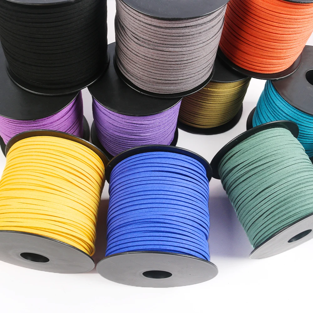 10M Flat Faux Suede Braided Cord Korean Velvet Rope Handmade Thread String For DIY Jewelry Bracelet Jewelry Making